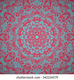 Vintage decorative elements. Hand drawn background. Islam, Arabic, Indian, ottoman motifs. Perfect for printing on fabric or paper.