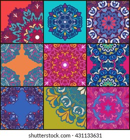 Vintage decorative elements. Hand drawn background. Islam, Arabic, Indian, ottoman motifs. Perfect for printing on fabric or paper