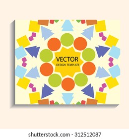 Vintage decorative elements. Islam, Arabic, Indian, ottoman motifs. Retro Vector Brochure , Cover, Flyer,  Leaflet Design Template.