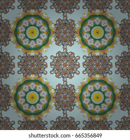 Vintage decorative elements. Islam, Arabic, Indian, turkish, pakistan, chinese, ottoman motifs. Oriental colored pattern on background. Abstract Mandala. Vector illustration.