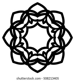 Vintage decorative elements. Mandala on white background.