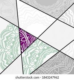 Vintage decorative elements with mandala. Oriental pattern, vector illustration. Islam, Arabic, Indian, Ottoman motifs.