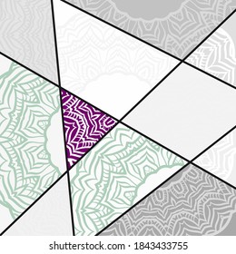 Vintage decorative elements with mandala. Oriental pattern, vector illustration. Islam, Arabic, Indian, Ottoman motifs.