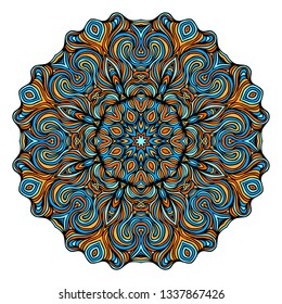 Vintage decorative elements with oriental pattern. Yoga template. Mandalas. Islam, Arabic Indian turkish and pakistan culture. Vector illustration.