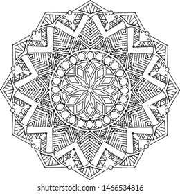 Vintage decorative elements. Oriental pattern. Islam, Arabic, Indian, moroccan,spain, turkish, pakistan, chinese, mystic, ottoman motifs. Coloring book page. Hand-drawn vector illustration