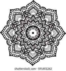  Vintage decorative elements. Oriental pattern, vector illustration. Islam, Arabic, Indian, moroccan,spain, turkish, pakistan, mystic, ottoman motifs. Coloring book page