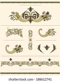 Vintage decorative elements and ornament