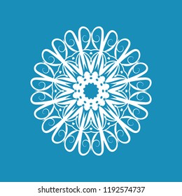 Vintage decorative elements. Vector illustration. Circular pattern. Abstract background. Vector logo design templates in trendy linear style with flowers and leaves - luxury products, florist emblems