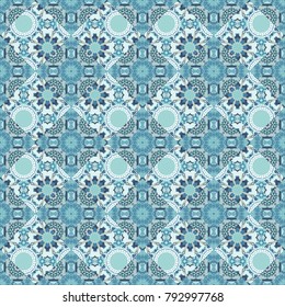 Vintage decorative elements. Vector oriental background in saturated colors. Seamless pattern mandala ornament. Tribal motifs.