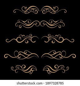 Vintage decorative elements for wedding invitation and greeting cards. - Vector.