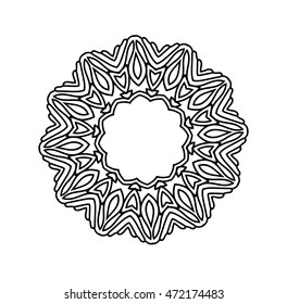 Vintage decorative elements.Circular pattern of traditional motifs and ancient oriental ornaments. Hand drawn background.