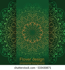 Vintage decorative elements.Ornamental business card. Vector illustration. nature motifs.Ornate cards in east style.Colorful Victorian floral decor. Template for greeting card and wedding invitation. 