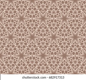 Vintage decorative ethnic floral ornament. vector illustration. oriental design for print, wallpaper, decor, fabric, textile. beige color