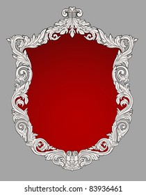 Vintage decorative floral frame illustration