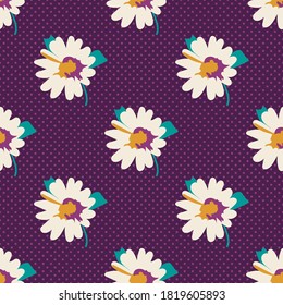 Vintage decorative floral ornament. Seamless vector pattern with flowers. Universal design for textiles.