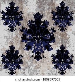 Vintage decorative floral pattern. carpet design .Hand drawn background. Islam, Arabic, ottoman motifs. Perfect for printing on fabric or paper.