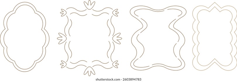 
vintage decorative flower frame template