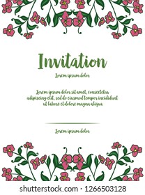 Vintage decorative flowers for invitation vector art