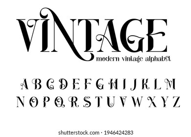 Vintage decorative font - Cathleen. Retro typerface. Elegance serif alphabet. Vector font for label, branding, tags, t-shirt, alcohol bottle.