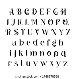 Vintage decorative font - Cathleen. Retro typerface. Elegance serif alphabet. Vector font for label, branding, tags, t-shirt, alcohol bottle.