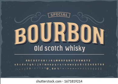 Vintage decorative font. Good vintage font for any alcohol label design.