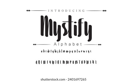 Vintage decorative font. Lettering design in retro style with label. Perfect for alcohol labels, logos, shops and many other.