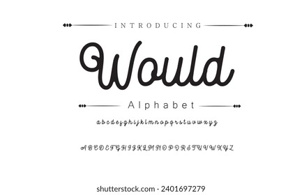 Vintage decorative font. Lettering design in retro style with label. Perfect for alcohol labels, logos, shops and many other.