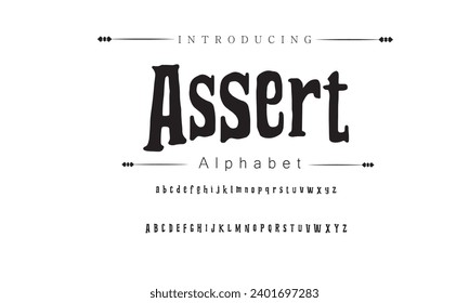 Vintage decorative font. Lettering design in retro style with label. Perfect for alcohol labels, logos, shops and many other.