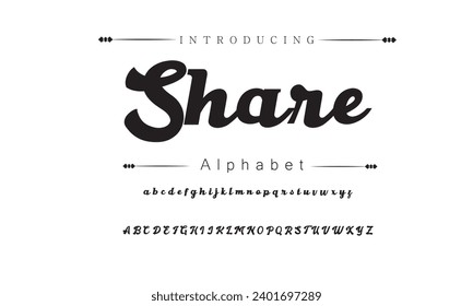 Vintage decorative font. Lettering design in retro style with label. Perfect for alcohol labels, logos, shops and many other.