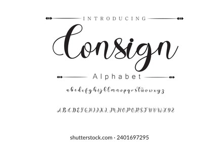 Vintage decorative font. Lettering design in retro style with label. Perfect for alcohol labels, logos, shops and many other.