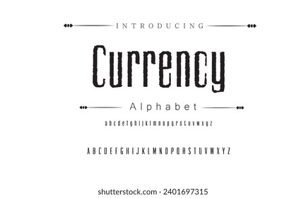 Vintage decorative font. Lettering design in retro style with label. Perfect for alcohol labels, logos, shops and many other.