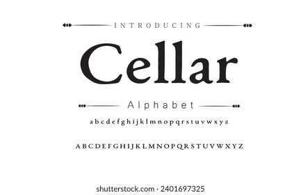 Vintage decorative font. Lettering design in retro style with label. Perfect for alcohol labels, logos, shops and many other.