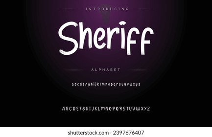 Vintage decorative font named with label design and background pattern