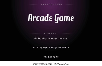 Vintage decorative font named with label design and background pattern