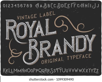 Vintage Decorative Font Named 