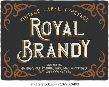 Vintage Decorative Font Named 