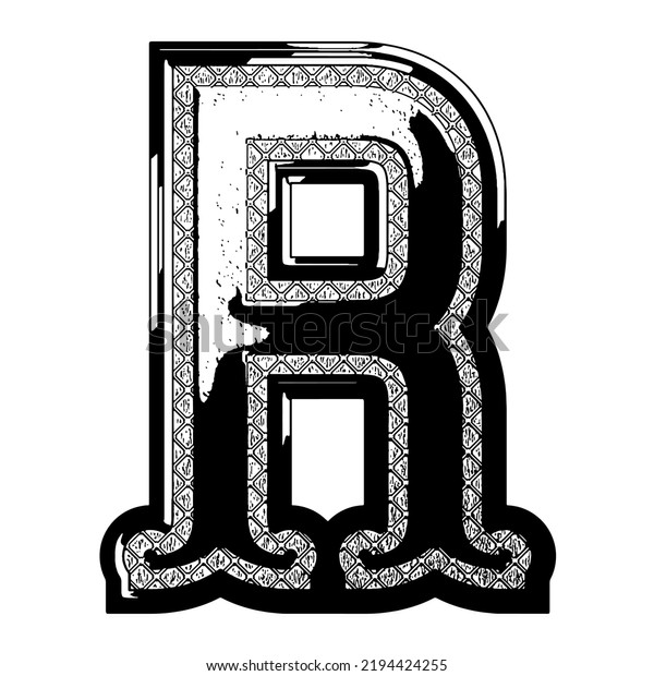 Vintage Decorative Fontcustom Vector Letter Lettering Stock Vector
