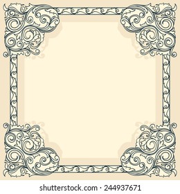 Vintage decorative frame