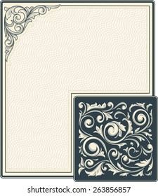Vintage decorative frame
