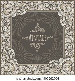 Vintage decorative frame