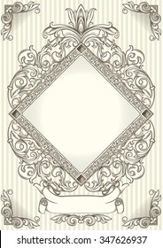 Vintage decorative frame