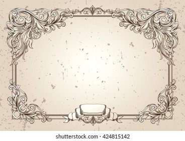 Vintage decorative frame