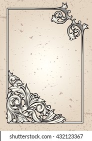 Vintage decorative frame