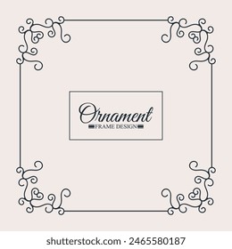 vintage decorative frame design background