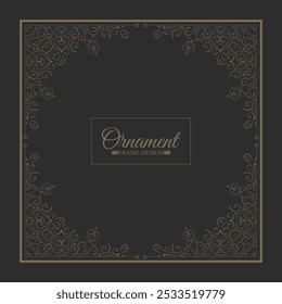 Vintage decorative frame design background