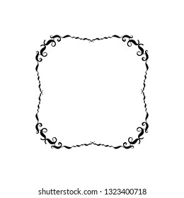 vintage decorative frame. hand-drawn vector illustration on white background