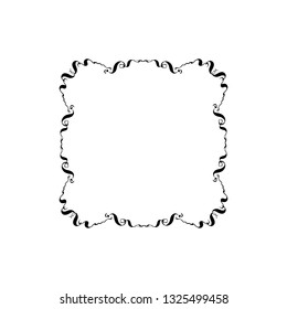 vintage decorative frame. hand-drawn vector illustration on white background