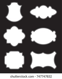 Vintage decorative frame labels for text and photos 2018