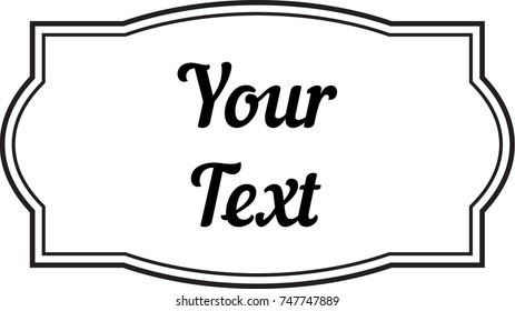 Vintage decorative frame labels for text and photos 2018