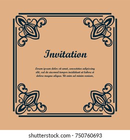 Vintage decorative frame with text . Template for design. Vector illustration eps10